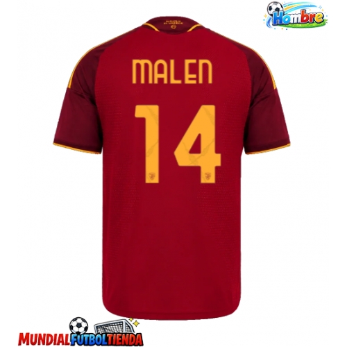 Camiseta AS Roma Donyell Malen #14 Primera Equipación Replica 2026-27 mangas cortas
